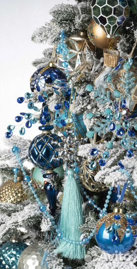 Подвесы капля шар стекло 25 см золотые