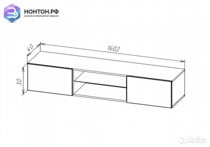 Шкаф навесной Point тип-33 дуб вотан