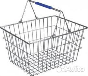 Корзина покупательская 20л металлическая 2 ручки