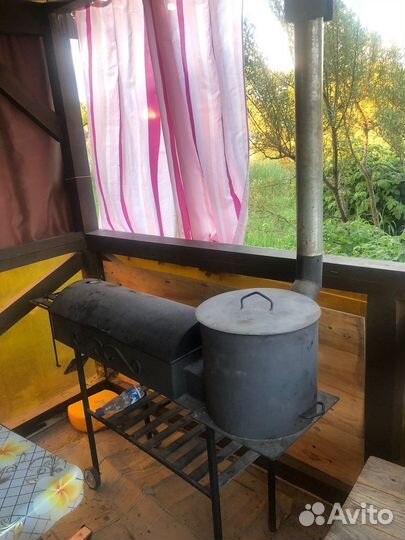Мангал с печью под казан