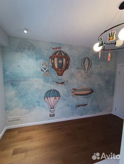 Услуги поклейка обоев