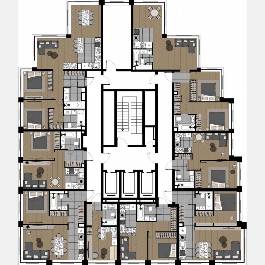 3-к. квартира, 63,8 м², 12/16 эт.