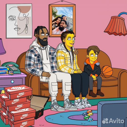 Портреты по фото в стиле Симпсонов / Рикки и Морти