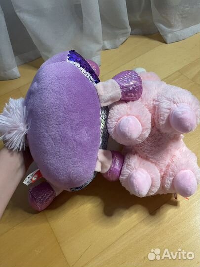 Мягкие игрушки альпака и единорог