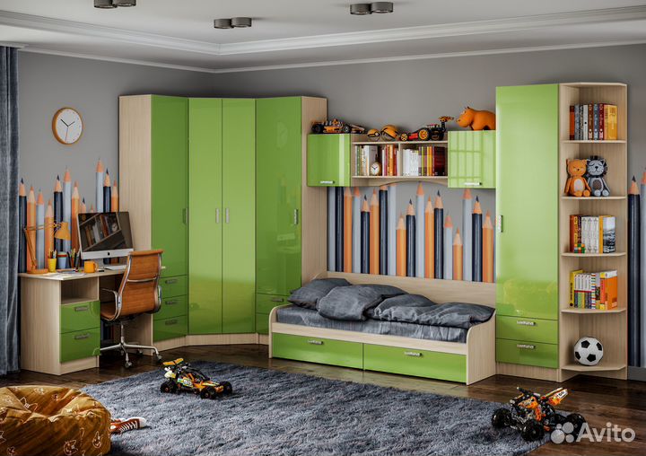 Шкаф Юниор 7 с вешалкой дю-07