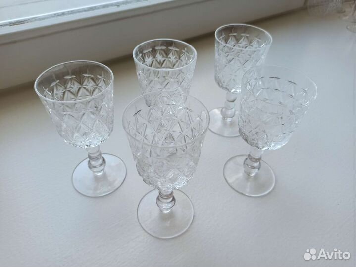 Фужеры хрустальные СССР 5 шт
