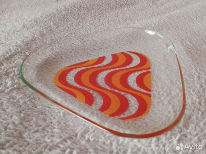 Тарелка треугольная, стекло