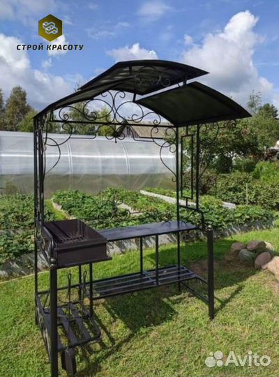 Мангалы в стиле лофт с крышей