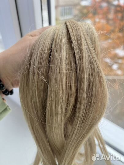 Волосы для наращивания блонд45 см