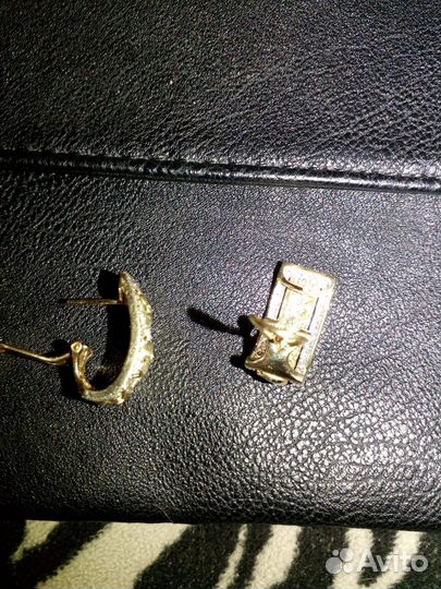 Серьги со слониками и бриллиантами