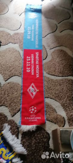 Шарф с матча фк Спартак Роза футбольная