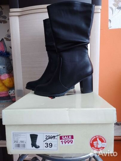 Сапоги осень весна женские новые 39 размер