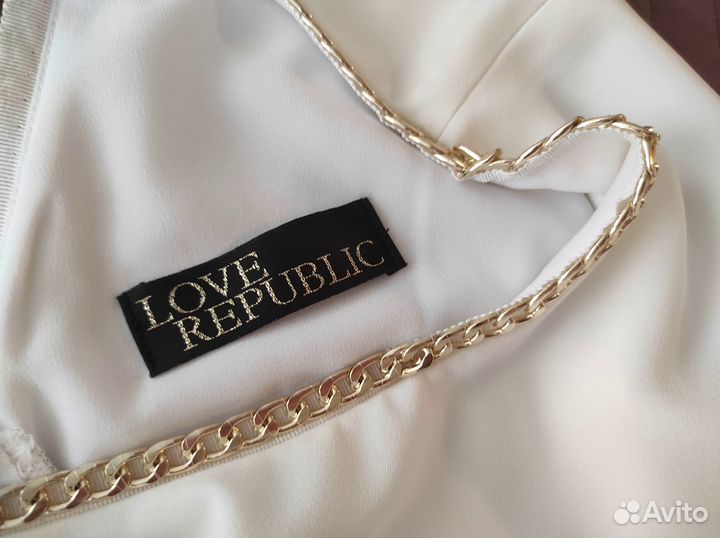 Платье love republic белое 40-42 +серьги в подарок