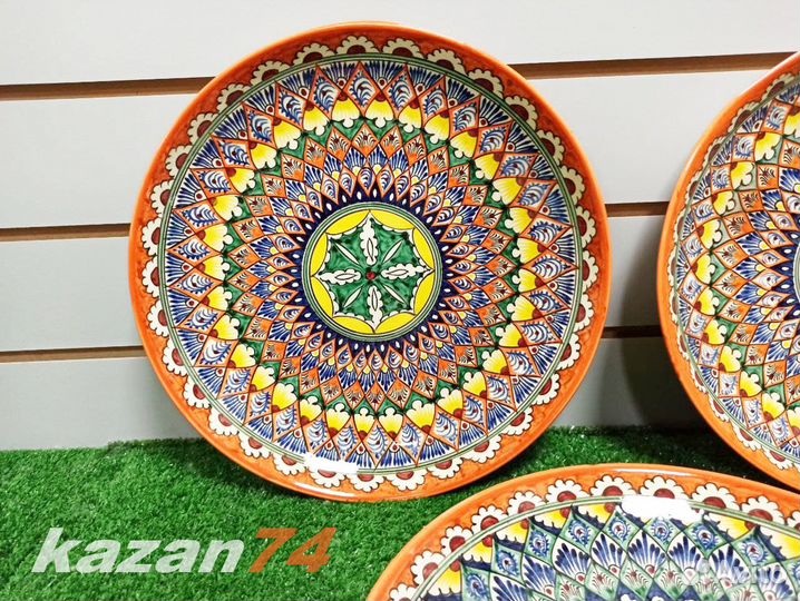 Тарелка ляган Узбекское блюдо 32см орнжевый
