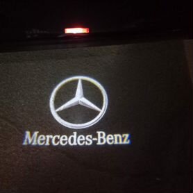 Лазерная проекция Mercedes. 2 плафона в двери