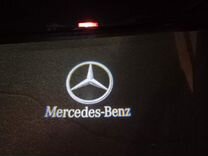 Лазерная проекция Mercedes. 2 плафона в двери