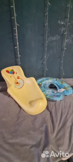 Горка для купания, круг для новорожденного