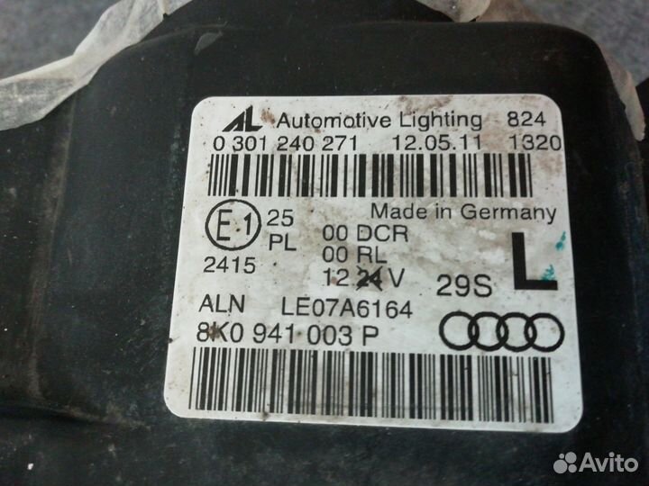 Фара ксенон левая светодиодная 8K0 941 003 P Audi