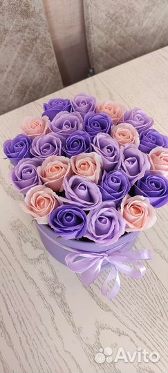 Букет роз из мыла