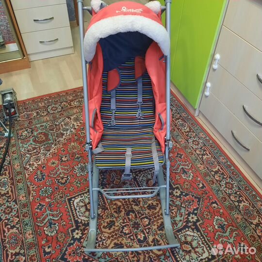 Детские зимние санки коляска