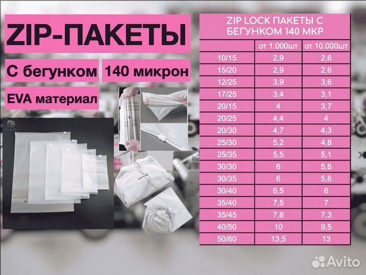 Пакеты зип лок