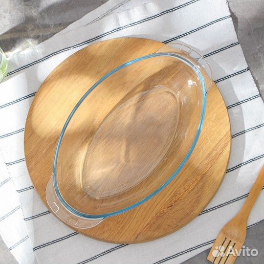 Утятница овальная из жаропрочного стекла, 2,6/1,3