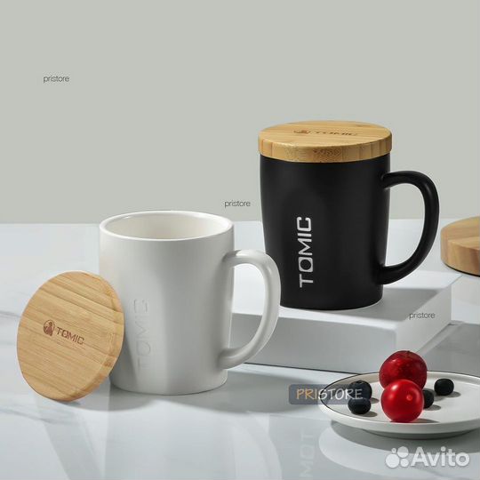 Кружка Xiaomi Tomic + Ложка (ручка керамическая)