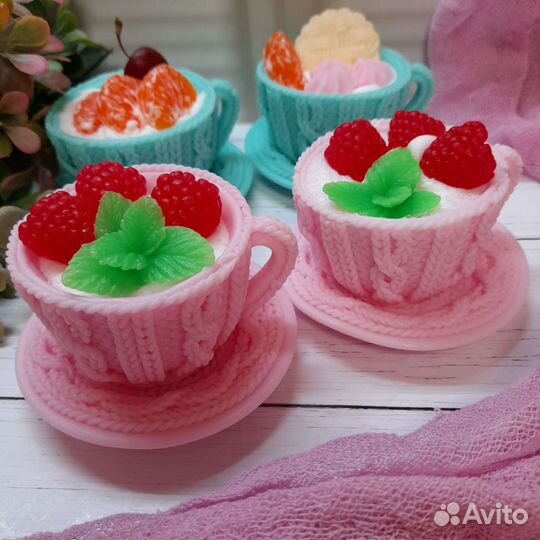 Мыло ручной работы. Подарок на день. Тюльпаны