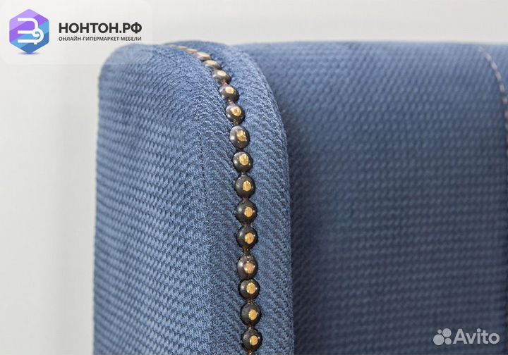 Кровать Мелисса серо-синяя