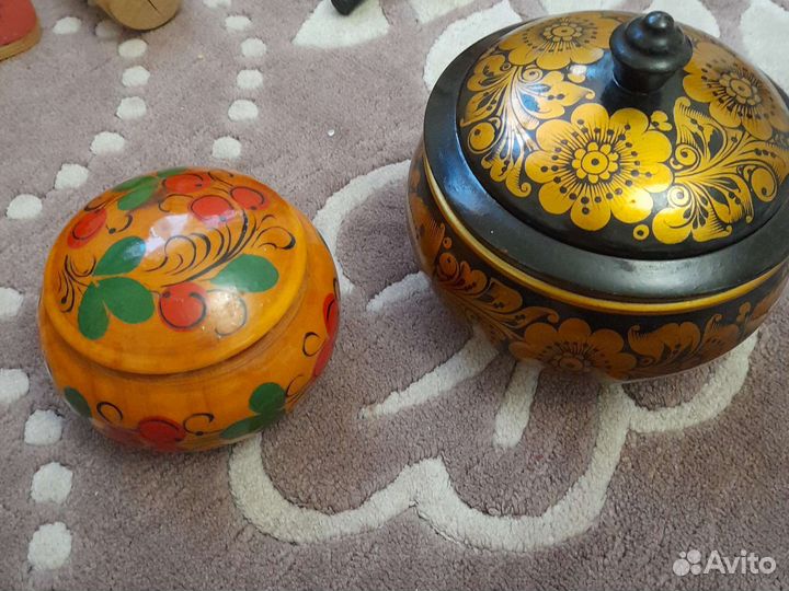 Шкатулка сахарница хохлома