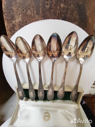 Ложки столовые мельхиор СССР Бронь