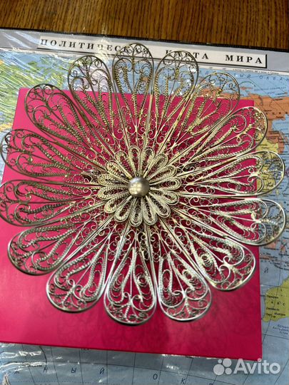 Конфетница, салфетница скань филигрань