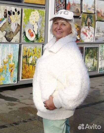 Куртка,и шапка бини, ручная работа, женская