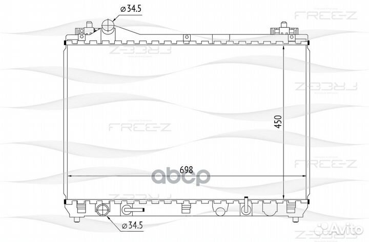 Радиатор системы охлаждения KK0244 free-Z