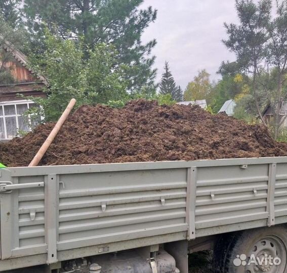 Конский навоз, перегной коней -мешками. самосвалом