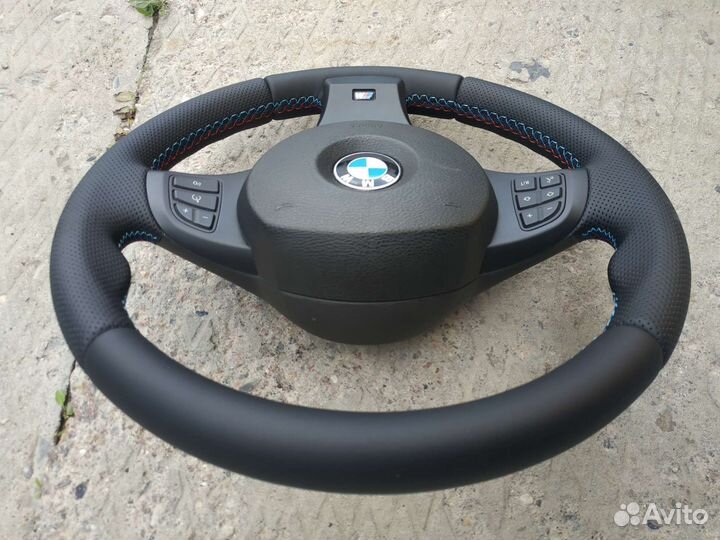 Руль бмв X-3 e83 X5 e53 M-tex с аэрбегом