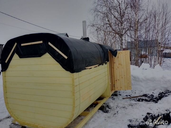 Баня-бочка квадро с доставкой