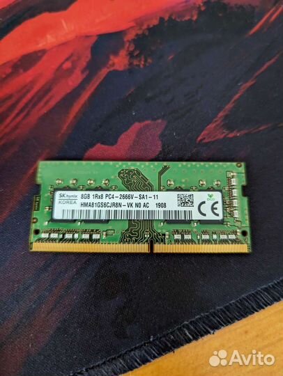Оперативная память so-dimm для ноутбука ddr4 8gb