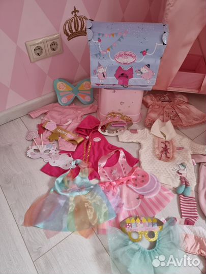 Одежда, шкаф, колыбель baby annabell