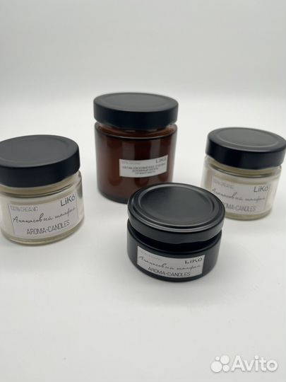 Ароматическая кокосовая свеча ручной работы