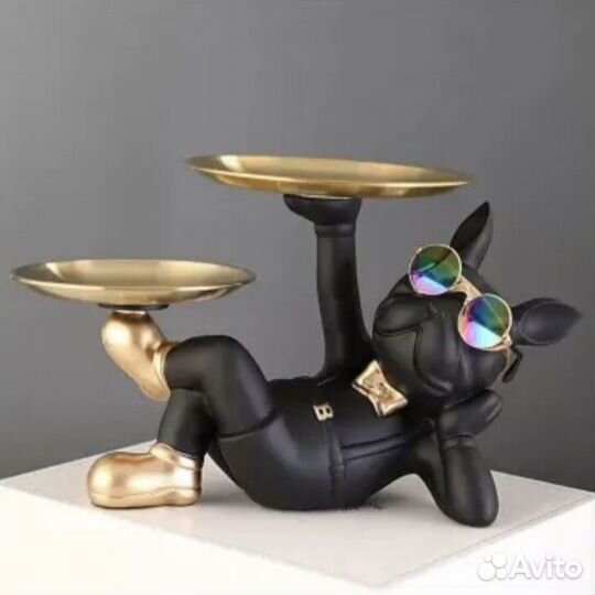 Ключница Статуэтка Конфетница Бульдожик