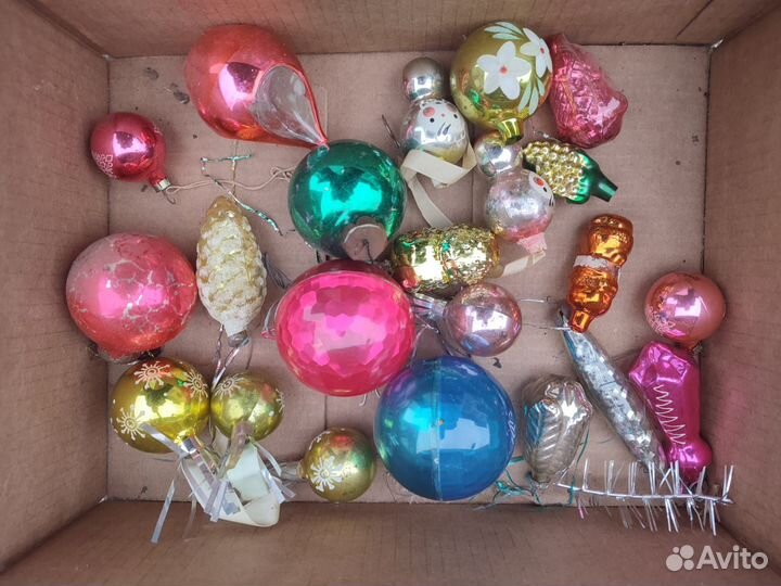 Ёлочные игрушки СССР коробкой