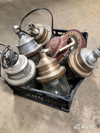 Светильник промышленный СССР ретро лофт винтаж