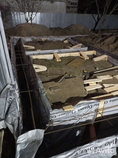 Заливка фундамента