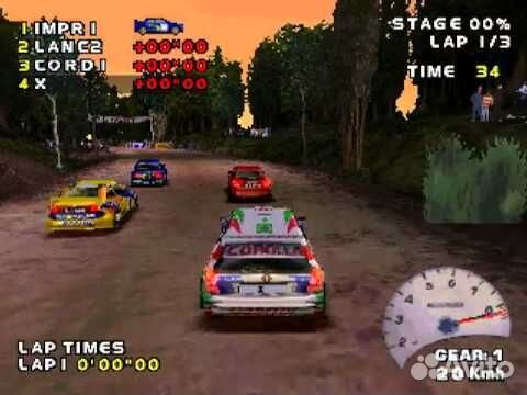 V-Rally Platinum, б/у, английский (PS One)