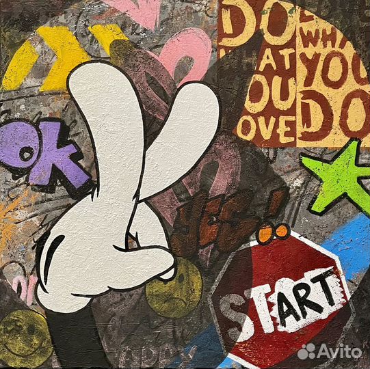 Картина современная Граффити Поп Арт, акрил холст