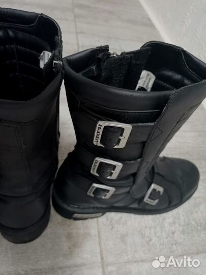 Мотоботы мужские xelement, кожаные, черные