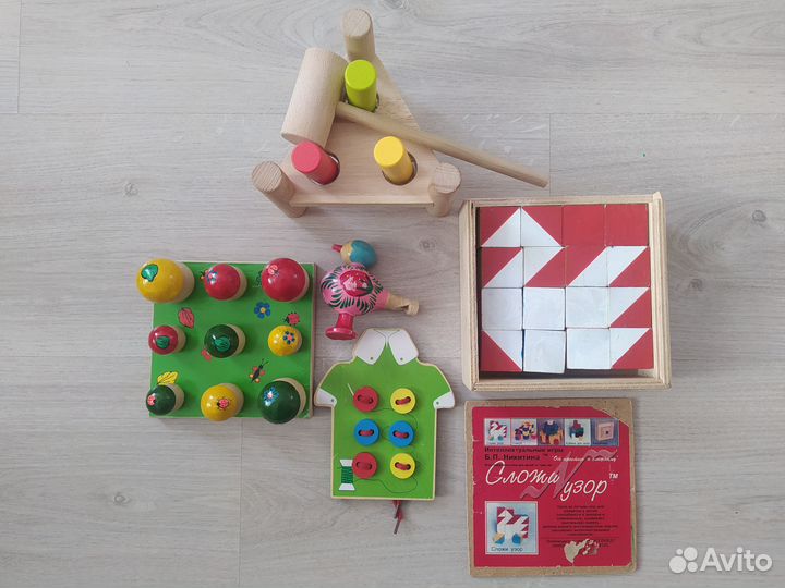 Деревянные игрушки монтессори