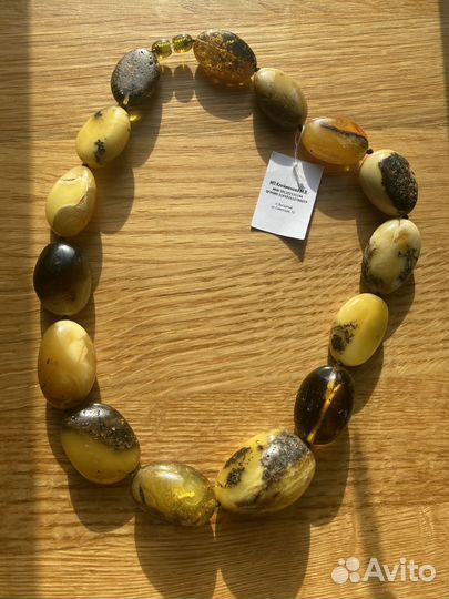 Янтарные бусы натуральные