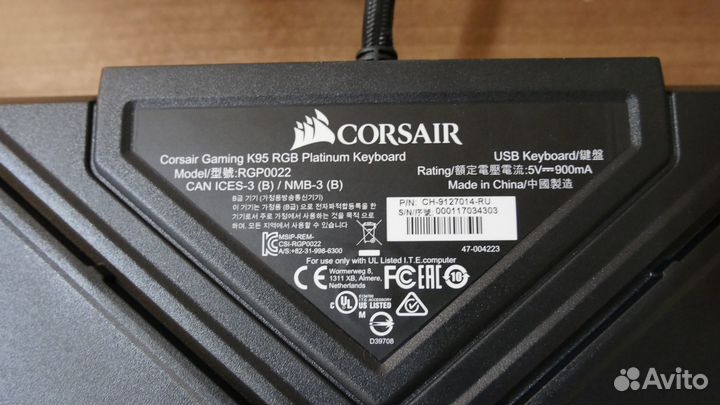 Клавиатура corsair K95 rgb platinum